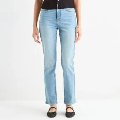 a.n.a Womens High Rise Straight Leg Jean