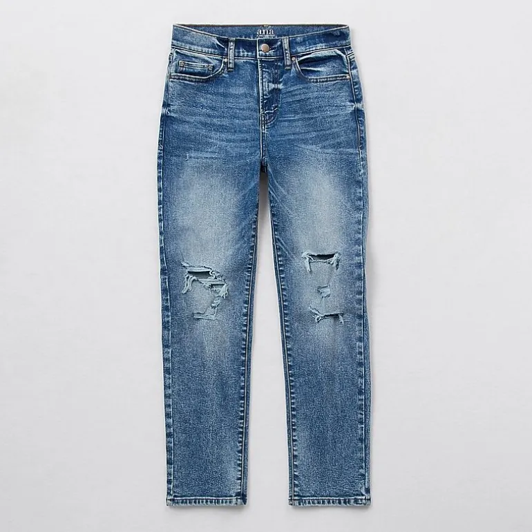 a.n.a Womens High Rise Straight Leg Jean