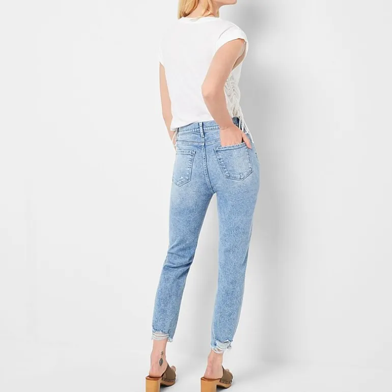 a.n.a Womens High Rise Straight Leg Jean