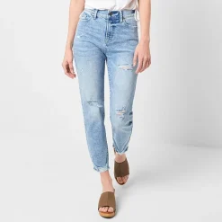 a.n.a Womens High Rise Straight Leg Jean