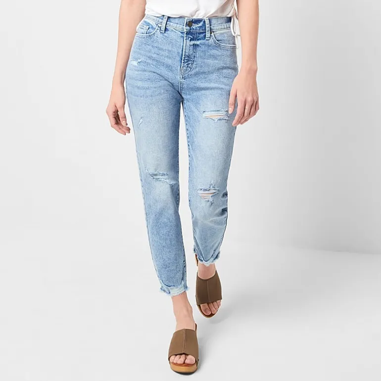 a.n.a Womens High Rise Straight Leg Jean