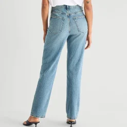 a.n.a Womens High Rise Straight Leg Jean