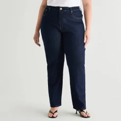 a.n.a Womens High Rise Straight Leg Jean