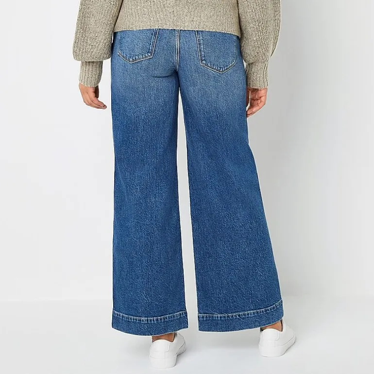 a.n.a Womens High Rise Wide Leg Jean