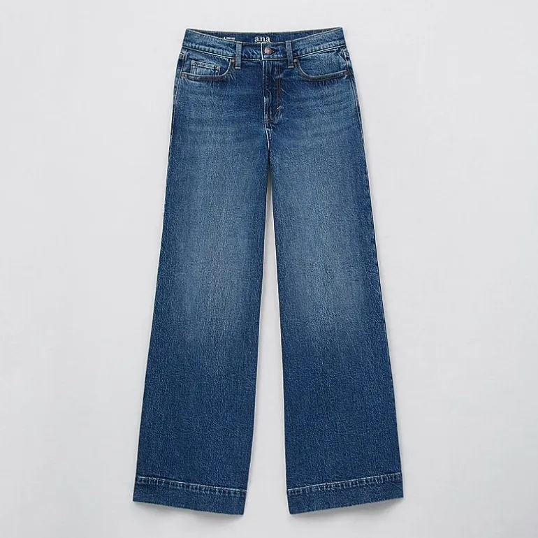 a.n.a Womens High Rise Wide Leg Jean