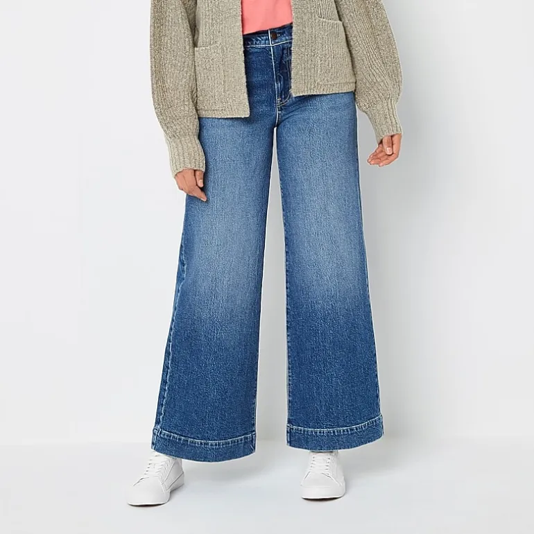 a.n.a Womens High Rise Wide Leg Jean
