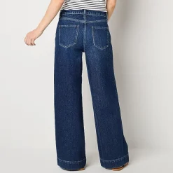a.n.a Womens High Rise Wide Leg Jean