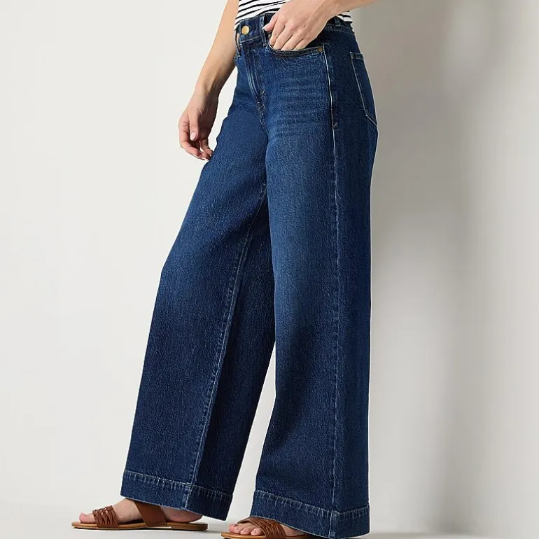 a.n.a Womens High Rise Wide Leg Jean