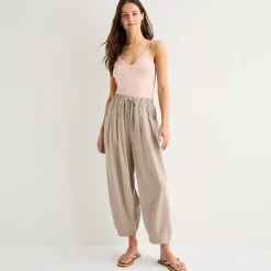 a.n.a Womens Linen Ankle Balloon Pant
