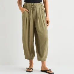 a.n.a Womens Linen Ankle Balloon Pant