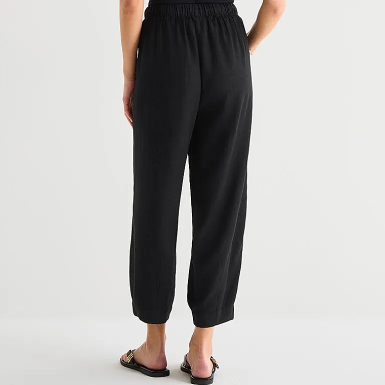 a.n.a Womens Linen Ankle Balloon Pant