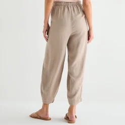 a.n.a Womens Linen Ankle Balloon Pant
