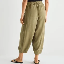 a.n.a Womens Linen Ankle Balloon Pant