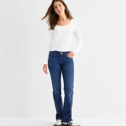 a.n.a Womens Low Rise Bootcut Jean