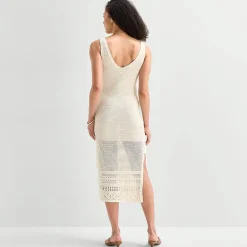 a.n.a Womens Midi V Neck Sleeveless Maxi Dress