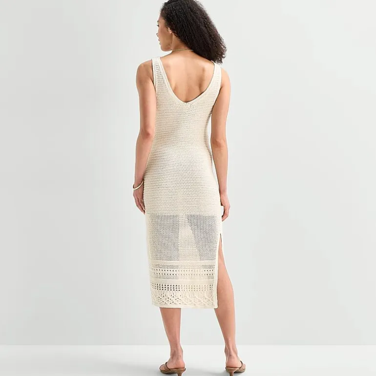 a.n.a Womens Midi V Neck Sleeveless Maxi Dress