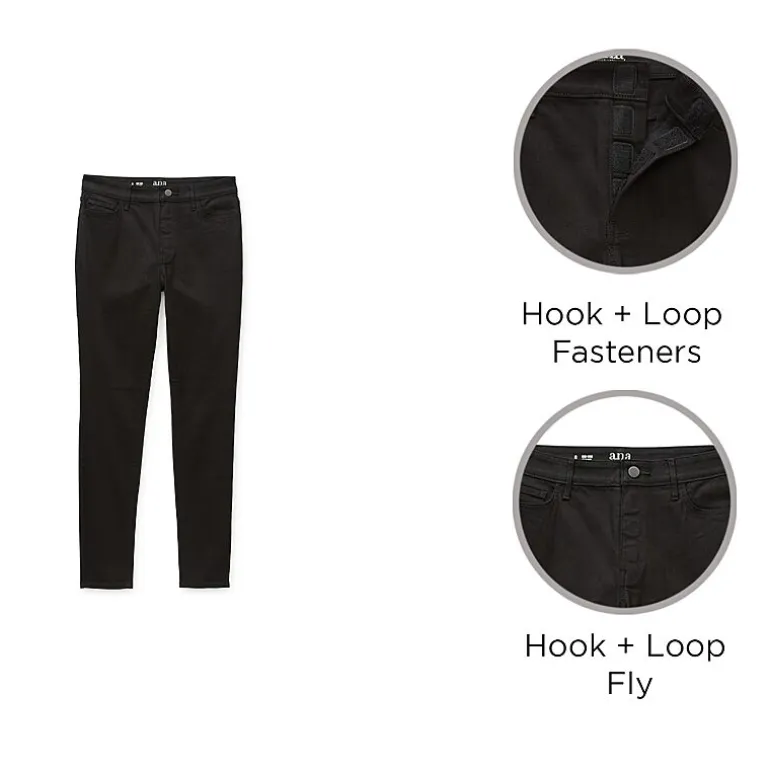 a.n.a. Womens Mid Rise Adaptive Skinny Jegging