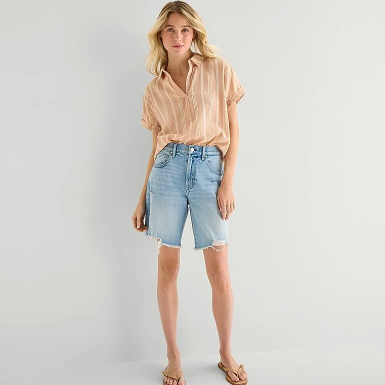 a.n.a Womens 9" Mid Rise Bermuda Short