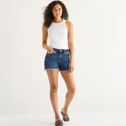 a.n.a Womens Mid Rise 3" Denim Short