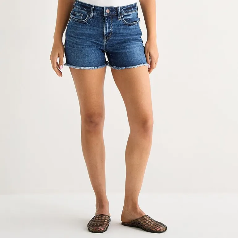 a.n.a Womens Mid Rise 3" Denim Short