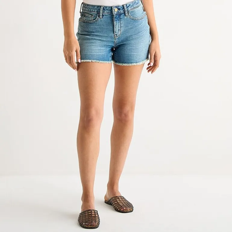 a.n.a Womens Mid Rise 3" Denim Short
