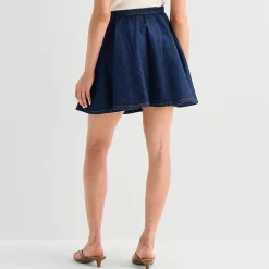 a.n.a Womens Mid Rise Denim Skirt