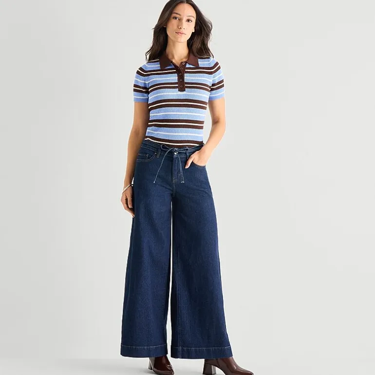 a.n.a Womens Mid Rise Wide Leg Jean