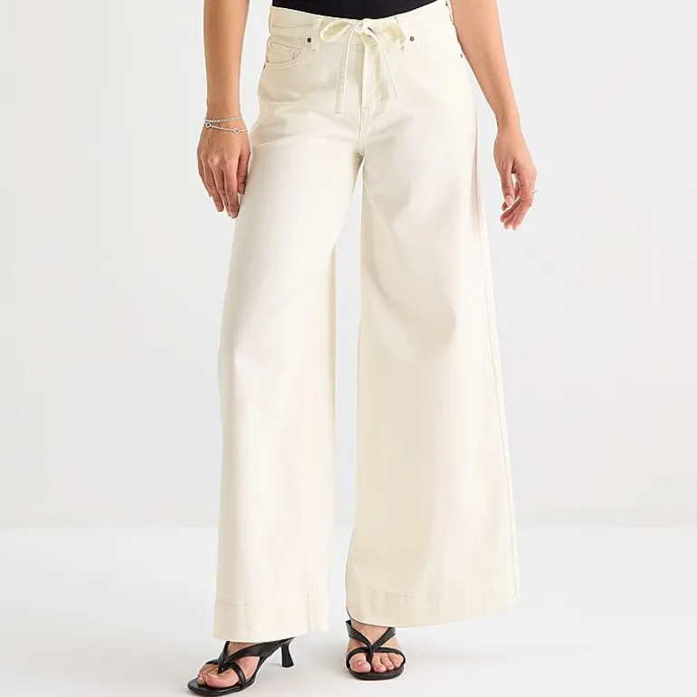 a.n.a Womens Mid Rise Wide Leg Jean