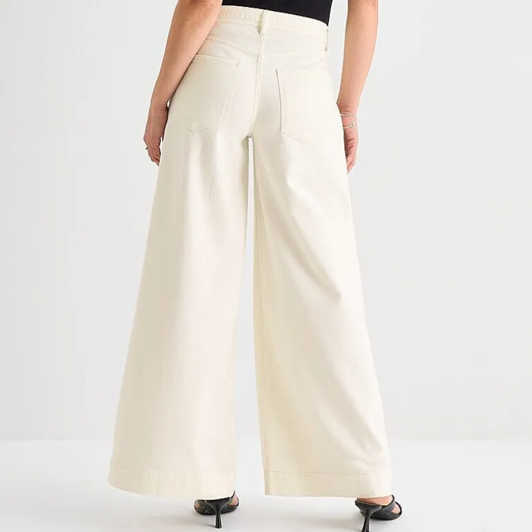 a.n.a Womens Mid Rise Wide Leg Jean