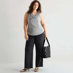 a.n.a Womens Plus Cowl Neck Sleeveless Tank Top