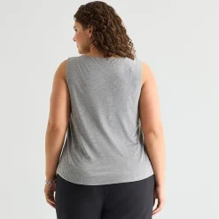 a.n.a Womens Plus Cowl Neck Sleeveless Tank Top