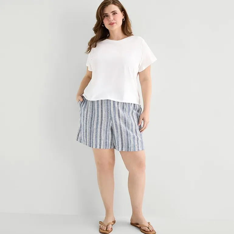a.n.a Womens Plus Crew Neck Short Sleeve T-Shirt