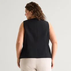 a.n.a Womens Plus Crew Neck Sleeveless Vest