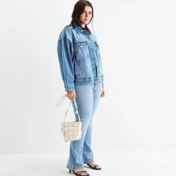 a.n.a Womens Plus Denim Midweight Jacket
