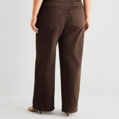 a.n.a Womens Plus Highest Rise Wide Leg Jean