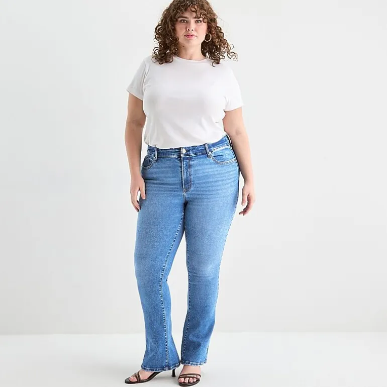 a.n.a Womens Plus High Rise Bootcut Jean