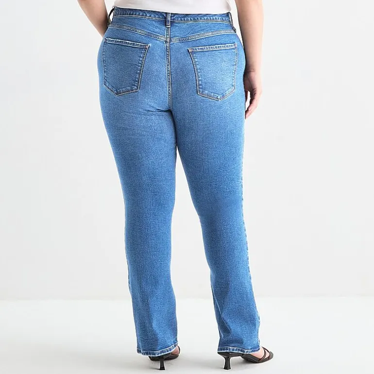 a.n.a Womens Plus High Rise Bootcut Jean
