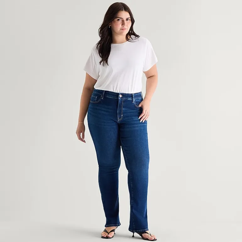 a.n.a Womens Plus High Rise Bootcut Jean