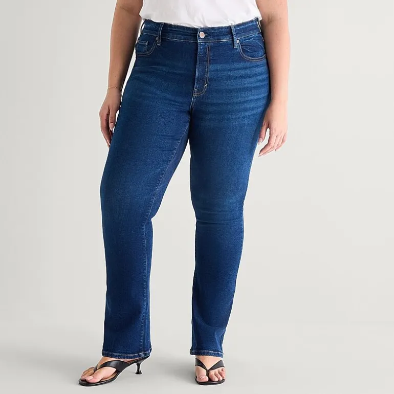a.n.a Womens Plus High Rise Bootcut Jean