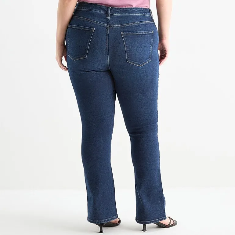a.n.a Womens Plus High Rise Bootcut Jean