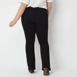 a.n.a Womens Plus High Rise Flare Leg Jean