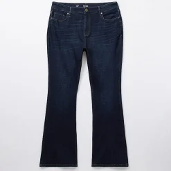 a.n.a Womens Plus High Rise Flare Leg Jean