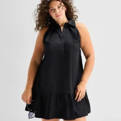 a.n.a Womens Plus Sleeveless A-Line Dress