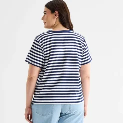 a.n.a Womens Plus V Neck Short Sleeve T-Shirt