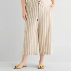 a.n.a Womens Plus Wide Leg High Rise Cropped Pant