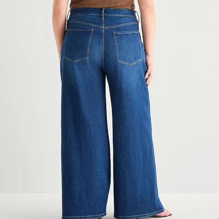 a.n.a Womens Plus Wide Leg Jean