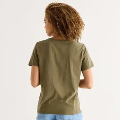 a.n.a Womens Round Neck Short Sleeve T-Shirt