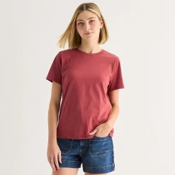 a.n.a Womens Round Neck Short Sleeve T-Shirt