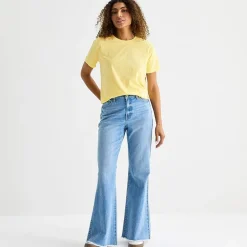 a.n.a Womens Round Neck Short Sleeve T-Shirt