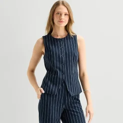 a.n.a Womens Round Neck Sleeveless Vest